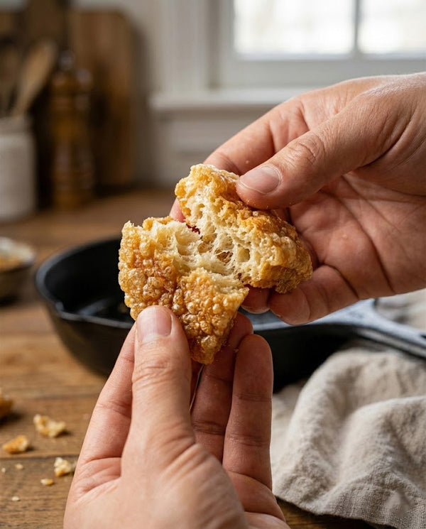 Bucăți sfărâmicioase de jumări de porc HORA — energie pură keto fără carbohidrați, fără zahăr