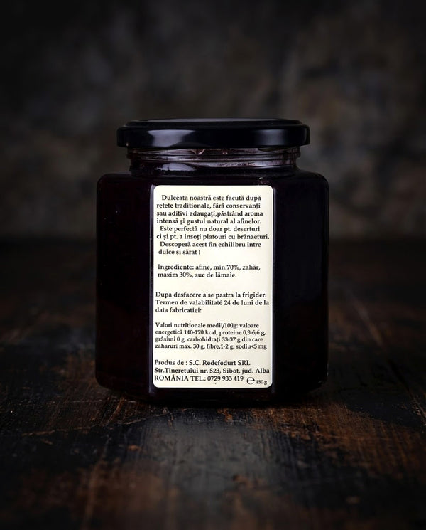 Dulceață artizanală de afine – 70% fruct (450g)