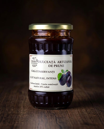Dulceață de prune artizanală – cu condimente, 70% fruct (400g)