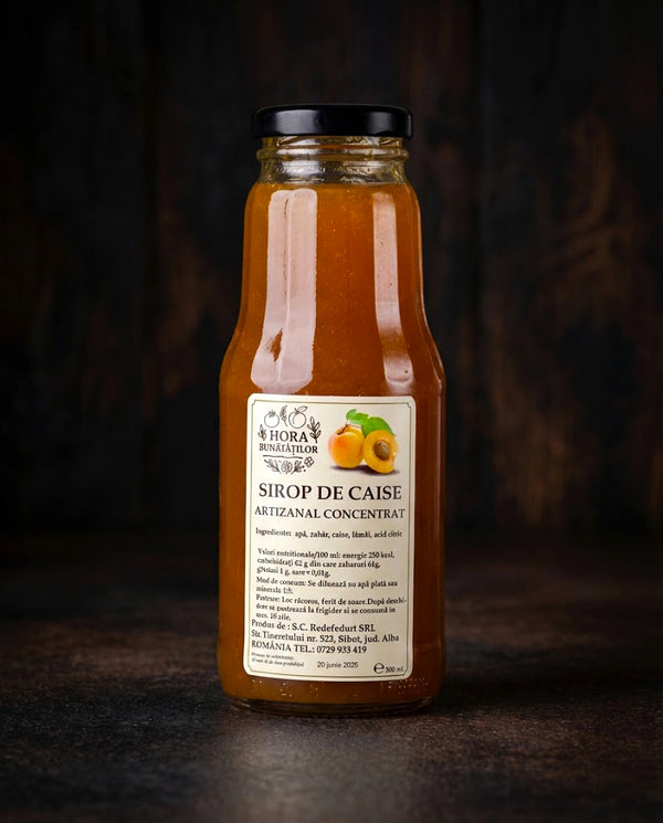 Sirop artizanal de caise – concentrat (300ml)